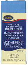 Load image into Gallery viewer, Wright’s extra wide double Fold Bias Tape PC206 1/2 inch

