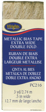 Load image into Gallery viewer, Gold lame Wright’s extra wide double Fold Bias Tape PC216 1/2 inch
