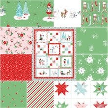 Load image into Gallery viewer, Pixie Noel 2 green colorway fabrics from Tasha Noel by Riley Blake by the yard
