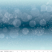Load image into Gallery viewer, Wide-Width Winter Magic Flurries Blue three yards
