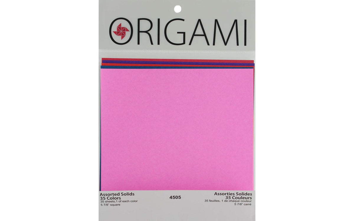Yasutomo Origami Paper Assorted Solid 35 sheets Pat on the Back