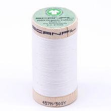 Load image into Gallery viewer, Organic Cotton Thread 500 yard white
