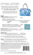 Load image into Gallery viewer, City Bag Uptown pattern and metal bag stays from Aunties Two
