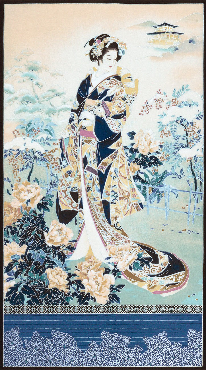 Geisha panel Imperial Collection 18 from Robert Kaufman Fabrics