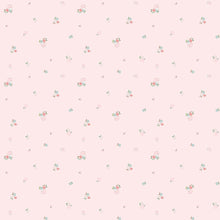 Load image into Gallery viewer, Small floral and mushrooms pattern on a light pink background
