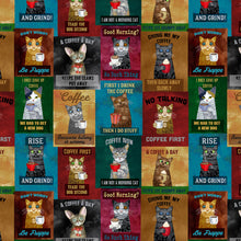 Load image into Gallery viewer, Coffee cats by Gail Cadden for Timeless Treasures
