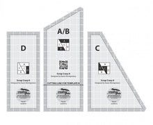 Load image into Gallery viewer, Creative Grids Scrap Crazy Templates Quilt Ruler CGRMT4
