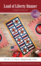 Load image into Gallery viewer, Cut Loose Press Land of Liberty table topper pattern or kit
