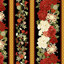 Load image into Gallery viewer, Japanese Asian floral stripe Kyoto collection from Timeless Treasures Fabrics
