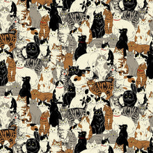 Load image into Gallery viewer, Cats And Owls Printed Oxford 2
