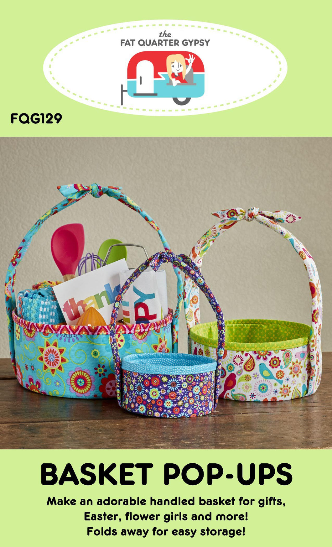 Basket pop-ups pattern from Sew Organized Designs