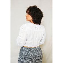 Load image into Gallery viewer, The Patina Blouse pattern from Friday Pattern Company  Designer Chelsea Gurnoe
