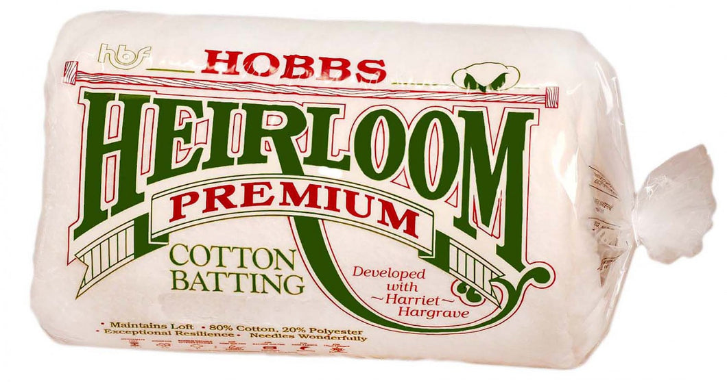 Batting Heirloom Premium Cotton Blend 45 inch x 60 inch Crib size