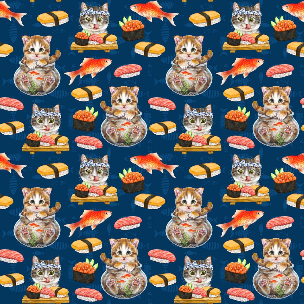 Instagram Famous sushi cats from Studio e fabrics