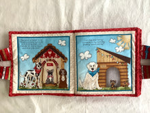 Load image into Gallery viewer, Home is where the dog is Soft Book sewn by Pat
