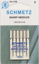 Load image into Gallery viewer, Schmetz Sharp / Microtex Machine Needle Size 10/70
