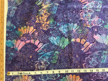 Load image into Gallery viewer, Batik: Hoffman purple with fans
