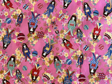 Load image into Gallery viewer, Japanese Kokeshi dolls with metallic gold highlights from Trendtex
