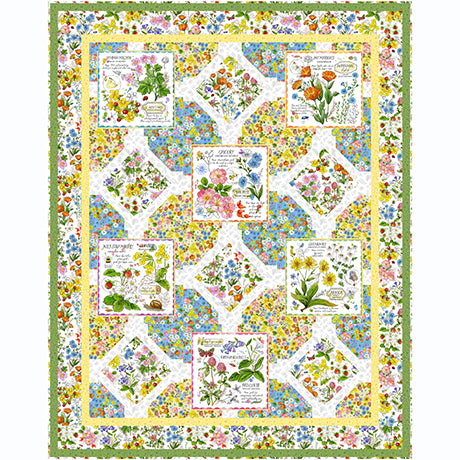 Healing Garden Throw Kit Quilting Treasures
