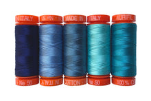 Load image into Gallery viewer, Earth Views: Oceans by Karen Nyberg 50 weight 5 Small Spools
