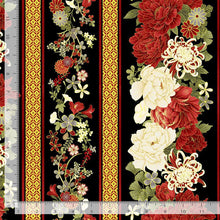 Load image into Gallery viewer, Japanese Asian floral stripe Kyoto collection from Timeless Treasures Fabrics
