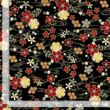 Load image into Gallery viewer, Japanese geo florals Kyoto collection from Timeless Treasures Fabrics
