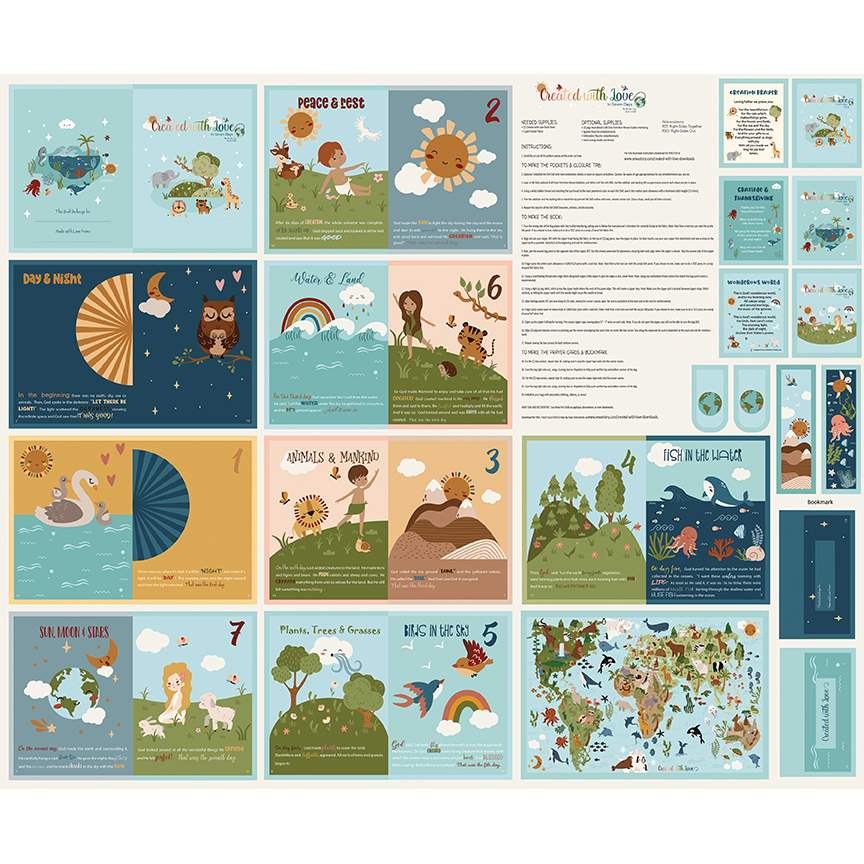 Created with Love Soft Book fabric for you to sew