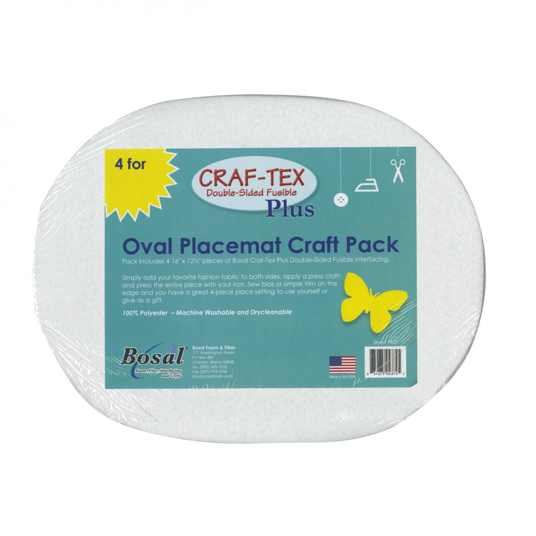 Placemat Craft Pack interfacing oval