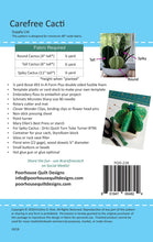 Load image into Gallery viewer, Carefree Cacti pattern Poorhouse Quilt designs
