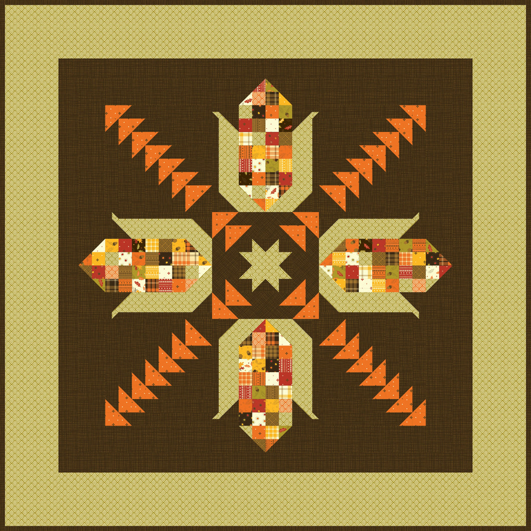 Awesome Autumn Lets Pop Some Corn Quilt fabrics