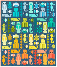 Load image into Gallery viewer, Awesome Ocean Quilt Kit by Elizabeth Hartman featuring Kona Cotton
