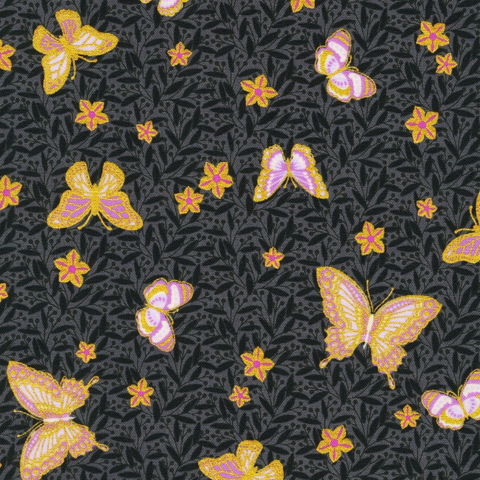 Charcoal from Robert Kaufman fabrics Midnight Nectar