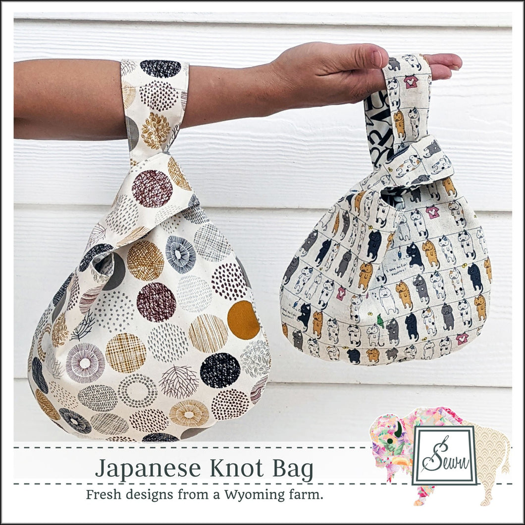 Japanese Knot Bag pattern Sewn Wyoming