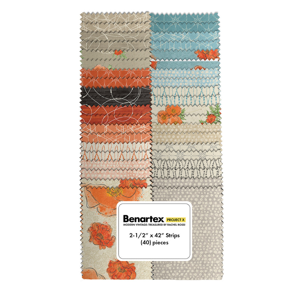Modern Vintage Treasured strips from Benartex