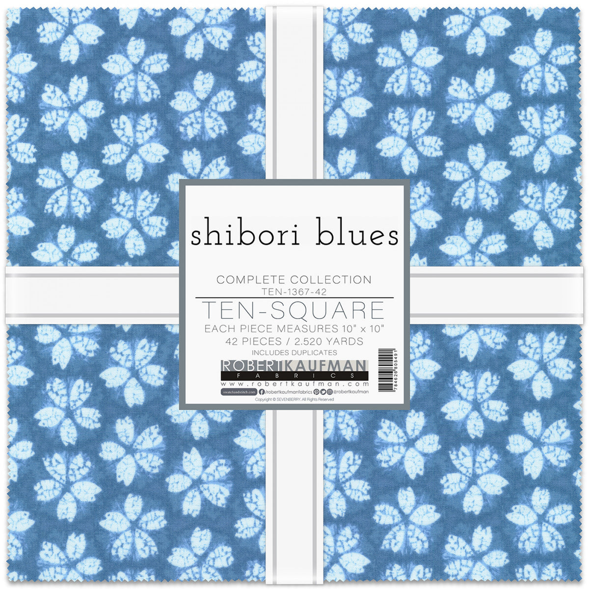 Shibori Blues by Sevenberry ten square layer cake Complete Collection