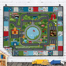 Load image into Gallery viewer, Beep Beep! Olive Digital CANVAS Play Mat panel from Clothworks by Michael Zindell for playmats quilts and more
