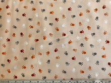 Load image into Gallery viewer, Whiskers and tails paw prints from Robert Kaufman two yards

