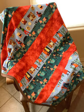Load image into Gallery viewer, Joyful days, fish quilt for toddler, adult or baby shower gift

