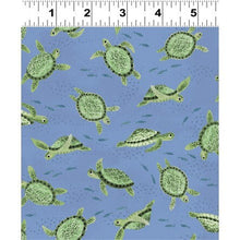 Load image into Gallery viewer, Sea Turtles light denim 49 inches
