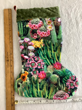 Load image into Gallery viewer, Bah hum Pug and kitty Silver and Blue stocking sewn by Pat
