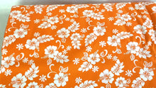 Load and play video in Gallery viewer, Hawaiian Hibiscus White on bright orange
