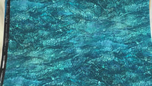Load and play video in Gallery viewer, Earth Views ocean shallows teal colorway by Karen Nyberg from Robert Kaufman
