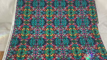 Load and play video in Gallery viewer, Radiant Reflections wide stained glass window teal from Quilting Treasures fabrics
