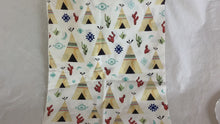 Load and play video in Gallery viewer, Desert Dawn teepees and cactus by Hailey Hoffman 14 inches wide by 86 inches long
