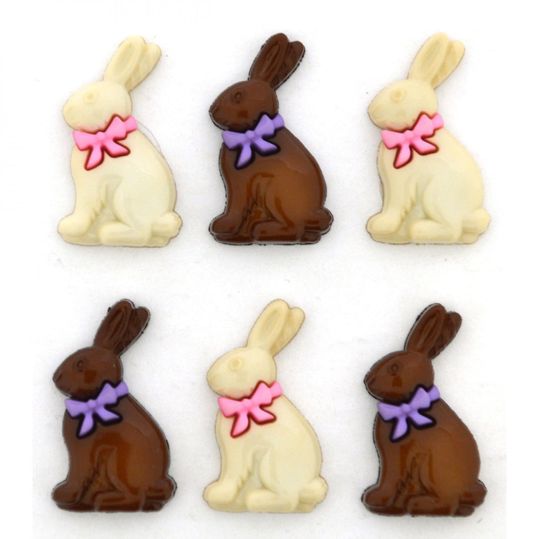 Dress it up chocolate bunnies buttons