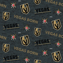 Load image into Gallery viewer, NHL Hockey Las Vegas Golden Knights Vegas Born Allover on Cotton two yards
