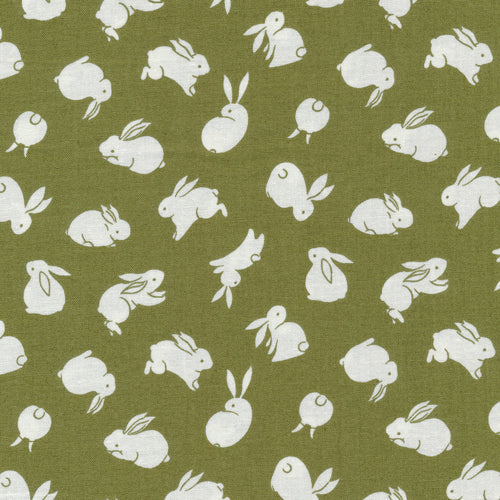 Moon Rabbit graphic olive