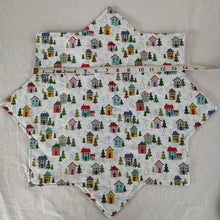 Load image into Gallery viewer, Dog and holiday village reversible table topper
