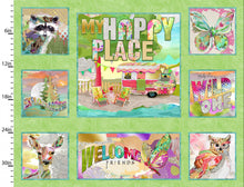 Load image into Gallery viewer, My Happy Place by Connie Haley from 3 Wishes Fabric Vintage Camper Panel
