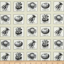 Load image into Gallery viewer, Farm to table vegetable patch fabric

